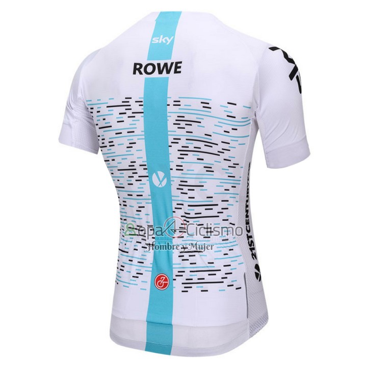 Sky Ropa Ciclismo Culotte Corto 2018 Mangas Cortas Blanco y Azul